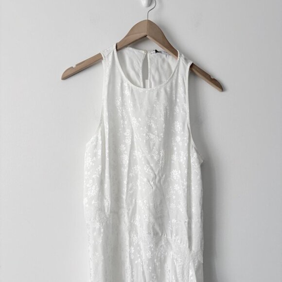 Zara Lace Jacquard Maxi Dress NWT White Size Medium - Picture 8 of 11
